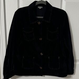 J. Jill Black Corduroy Jean Jacket